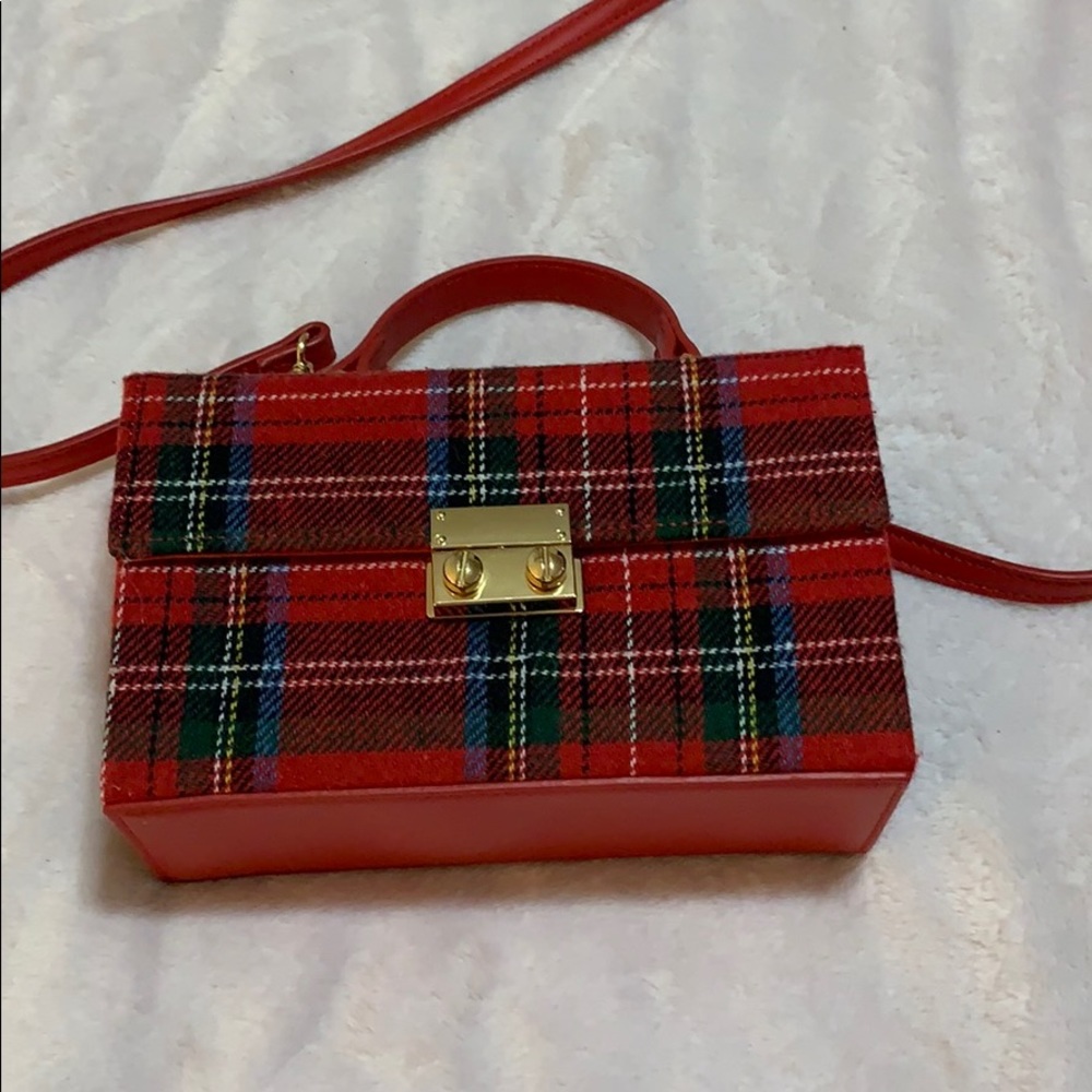 Christmas red plaid forever 21 crossbody